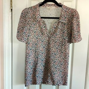 Ann Taylor Loft XS short sleeve floral shirt